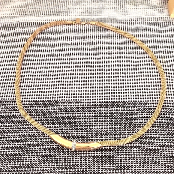 Avon Accessories - Vintage Avon Gold Tone Mesh Chain Choker Necklace .